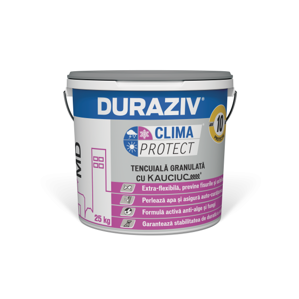 Tencuiala decorativa granulata Clima Protect MD, 1.5 mm, 25 kg, Duraziv