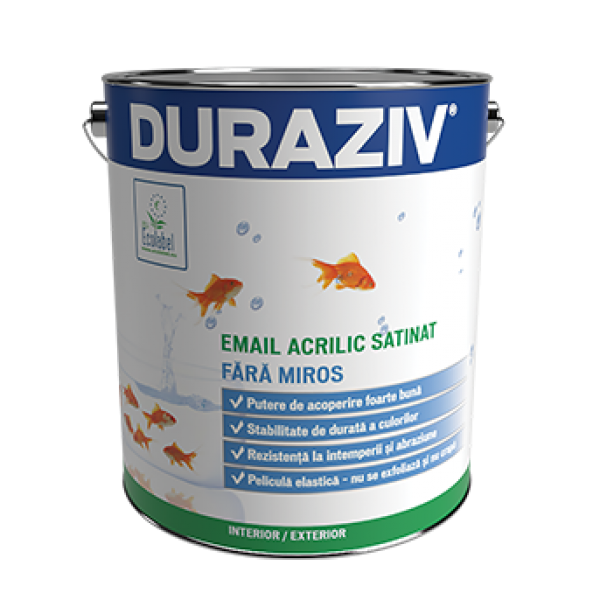 Vopsea email acrilica satinat, fara miros, inerior-exterior, 2.5 l