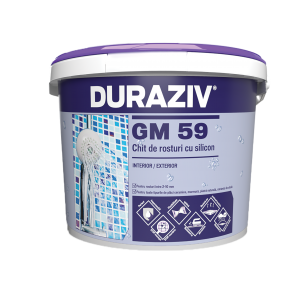 Chit de rosturi cu silicon GM 59, culoare alb, 2 Kg, Duraziv