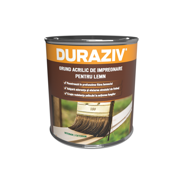 Grund acrilic de impregnare pentru lemn Duraziv, 650 ml