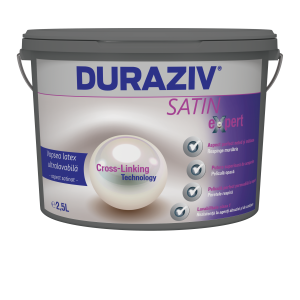 Vopsea ultralavabila de interior Latex Satin, 2.5 l, Duraziv