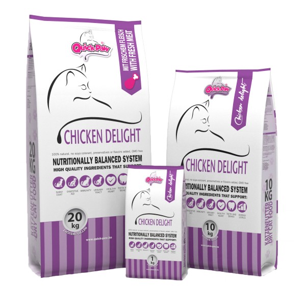 Mancare uscata pentru pisici CAT QPC 31, Quick Paw Premium Chicken Delight, 10 Kg, Quicker
