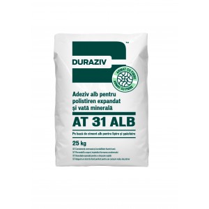 Adeziv pentru polistiren, culoare alb, AT 31, 25 Kg, Duraziv