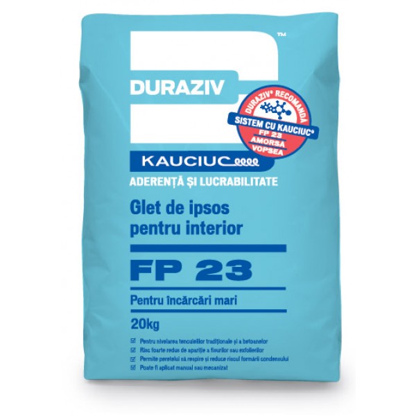 Glet de ipsos pentru interior FP 23, 20 kg, Duraziv