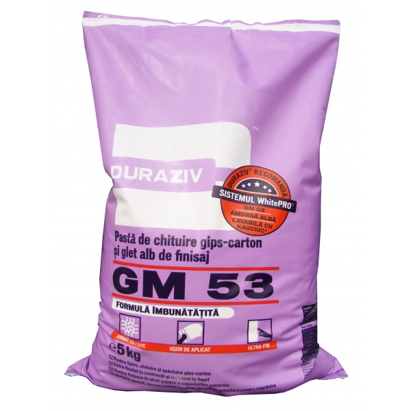 PASTA CHITUIRE GIPS CARTON GM 53, 5 Kg, Duraziv
