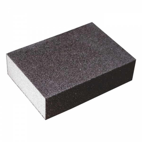 Burete abraziv pentru slefuit rotunjit, dimensiuni 98 mm x 96 mm x 26 mm