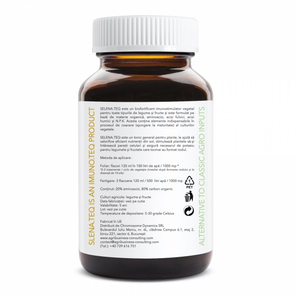 Biofortificant imunostimulator pentru coacerea legumelor si fructelor SELENA.TEQ (doza pentru 1000 mp - vol. 120 ml)