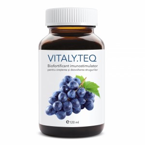 Biofortificant imunostimulator pentru cresterea si dezvoltarea strugurilor VITALY.TEQ  (doza pentru 1000 mp - vol. 120 ml)