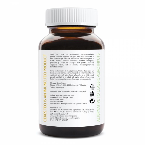 Biofortificant imunostimulator pentru grau, orz, ovaz si triticale CERES.TEQ (doza 1ha - vol. 120 ml)