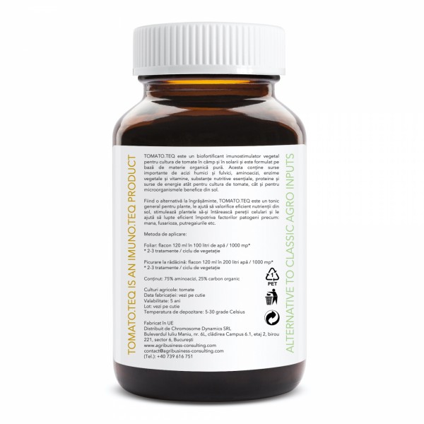 Biofortificant imunostimulator pentru tomate in camp si solarii, TOMATO.TEQ, 120 ml, SemPlus 