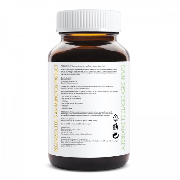 Bioactivator flora microbiana benefica cu efect dezinfectant pentru sol Regenesol. TEQ (doza pentru 100 mp - vol. 120 ml), Chromosome