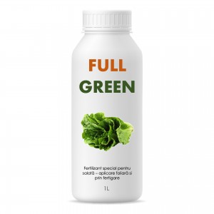 Fertilizant special pentru salata, cu acizi humici, acizi fulvici, oxid de potasiu si carbon organic, Fullgreen, 1 litru, SemPlus