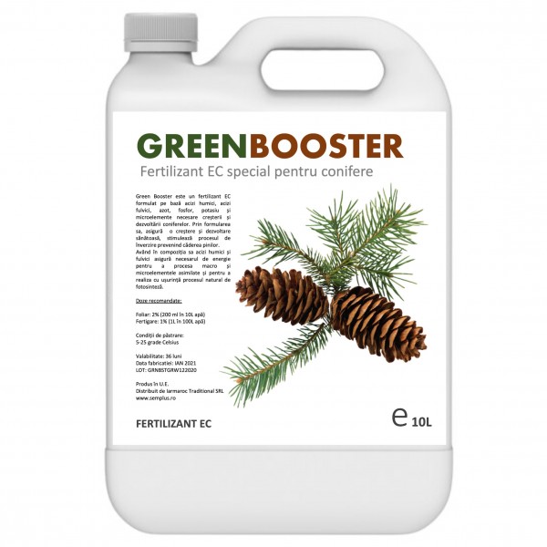 Fertilizant EC, special pentru conifere, GreenBooster, 10 litri, SemPlus