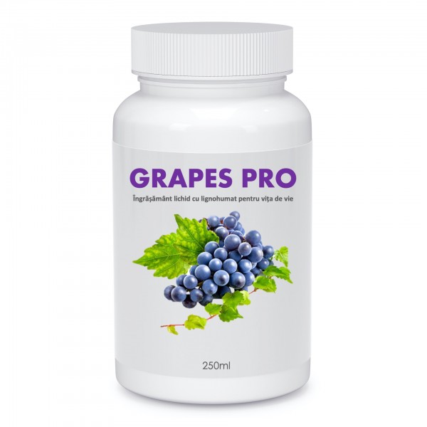 Ingrasamant lichid cu humat de potasiu pentru vita de vie, Grapes Pro, 250 ml, SemPlus
