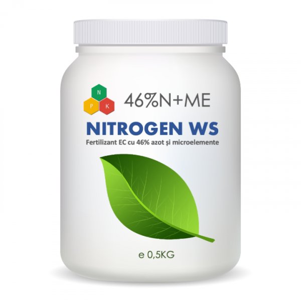 Ingrasamant special hidrosolubil pe baza de azot ureic, Nitrogen WS, 0,5 Kg, SemPlus