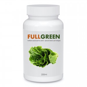 Fertilizant special pentru salata, cu acizi humici, acizi fulvici, oxid de potasiu si carbon organic, Fullgreen, 250 ml, SemPlus