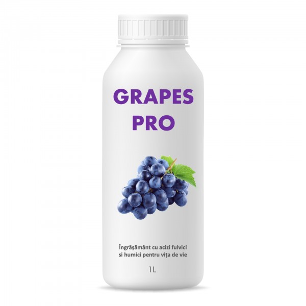 Ingrasamant lichid cu humat de potasiu pentru vita de vie, Grapes Pro, 1 litru, SemPlus