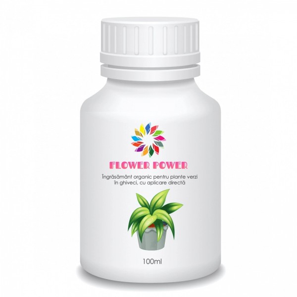 Ingrasamant organic pentru plante verzi, cu aplicare directă, doză unică, Flower Power, 100 ml, SemPlus