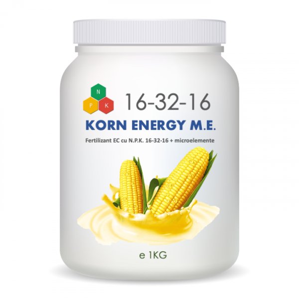 Ingrasamant special pentru porumb, Korn Energy, tip NPK 16-32-16+ME, 1 Kg, SemPlus