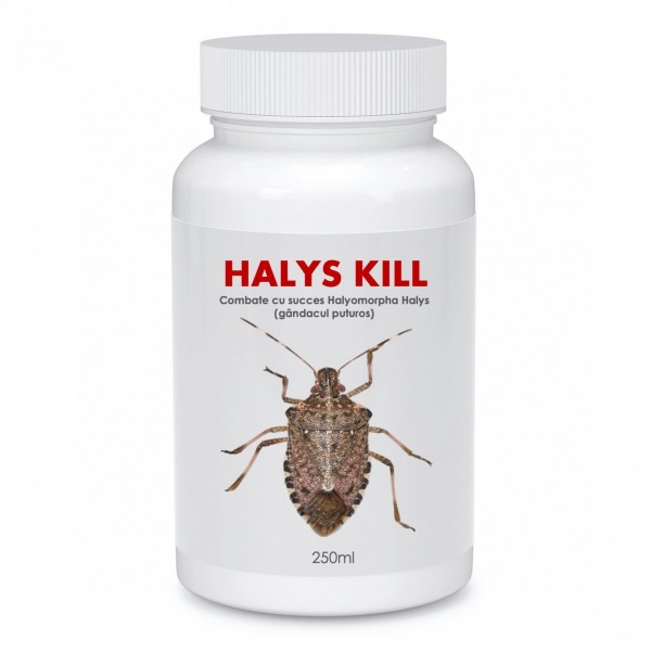 Insecticid organic de contact si repelent impotriva gandacului puturos Halys Kill, 250 ml, SemPlus
