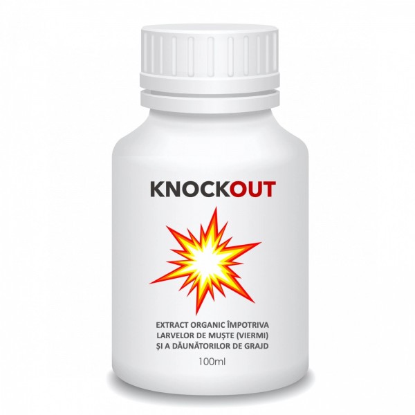 Extract organic impotriva larvelor de muste (viermi) si a daunatorilor de grajd, Knockout, 100 ml, SemPlus