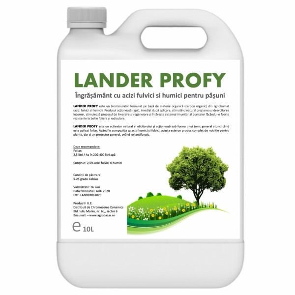 Ingrasamant cu acizi humici si fulvici pentru pasuni, Lander Profy, 10 litri, SemPlus