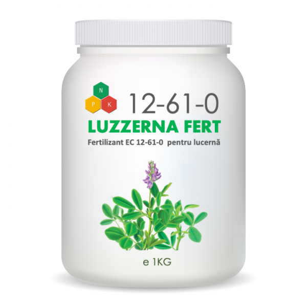 Ingrasamant special pentru lucerna, Luzzerna Fert, tip NPK 12-61-0 + ME, 1 Kg, SemPlus