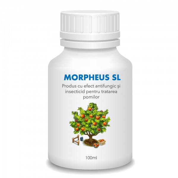 Produs cu efect antifungic și insecticid pentru pomi și arbuști fructiferi (fara continut de ulei mineral), Morpheus SL, 100 ml, SemPlus