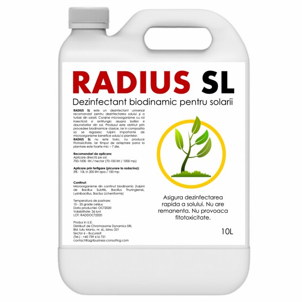 Dezinfectant biodinamic pentru solarii Radius SL, 10 litri, SemPlus