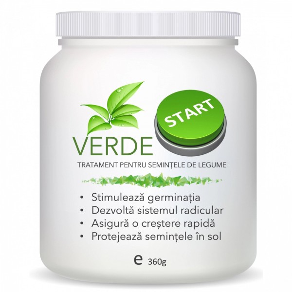 Tratament stimulator de germinatie, antifungic si repelent pentru semintele de legume, Verde Start, 360 grame, SemPlus