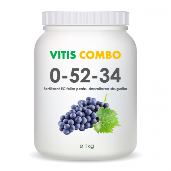 Ingrasamant special pentru vita de vie Vitis Combo, tip NPK 0-52-34+ ME, 1 Kg, SemPlus
