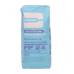 Glet ciment alb pentru spatii umede FP 24, 20 kg, Duraziv