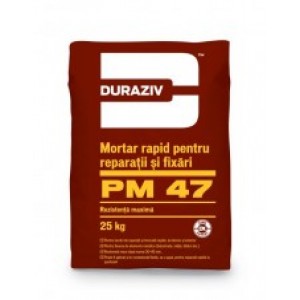 Mortar rapid pentru reparații și fixări PM 47, 5 kg, Duraziv