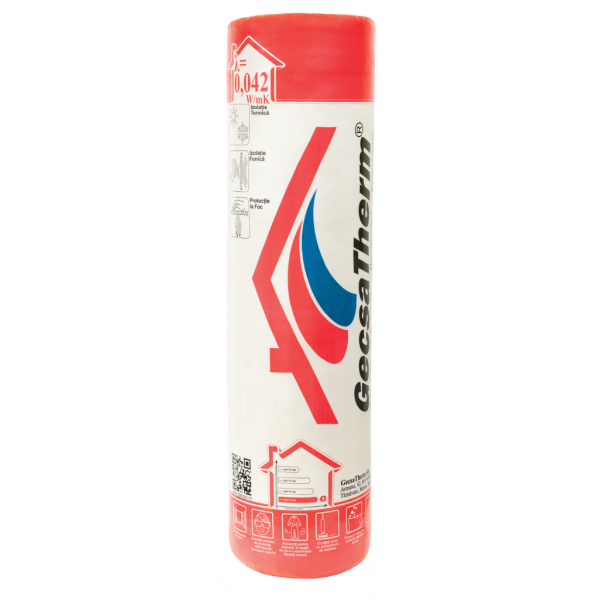 Vata minerala de sticla cu aluminiu VSG 42, 100 mm, Gecsatherm