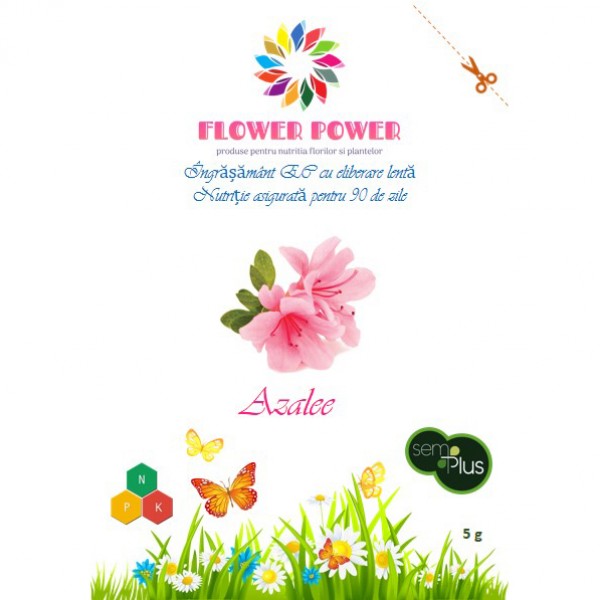 Ingrasamant Flower Power pentru azalee cu eliberare lenta, efect 90 zile, 5 grame, SemPlus