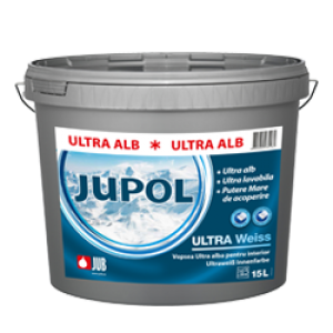 Vopsea lavabilă de înaltă calitate pentru camera copiilor Jupol Ultra Weiss, 15 l, Jub