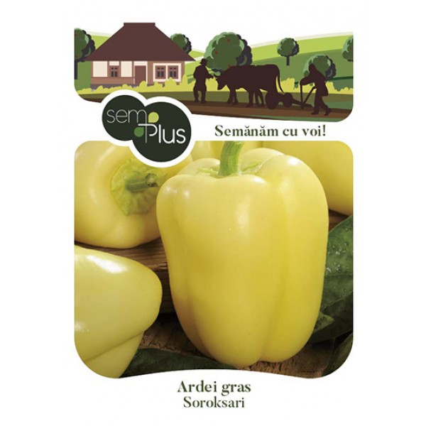 Seminte de ardei gras Soroksari, 1,5 grame, SemPlus
