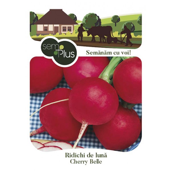 Seminte de ridichi de luna Cherry Belle, 9 grame, SemPlus