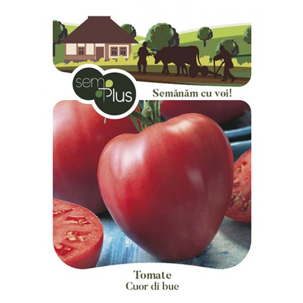 Seminte de tomate inima de bou, 1 gram, SemPlus