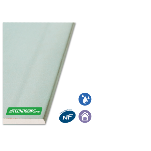 Placa gisp carton, H, 2000 x 600 x 12,5 mm, Techogips