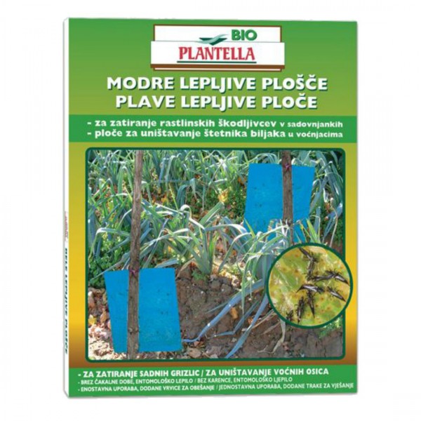 Placi adezive albastre, Bio Plantella, 10 bucati