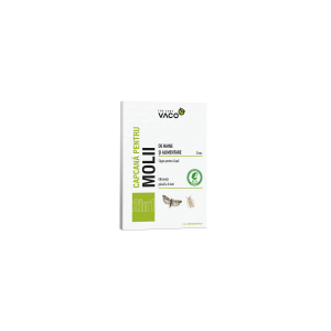 Capcana Eco cu adeziv impotriva moliilor alimentare si textile, 2 in 1, 2 bucati, Vaco