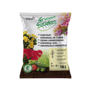 Substrat de turba Green Garden, pentru semanat si rasadit, 10 litri, Vaco