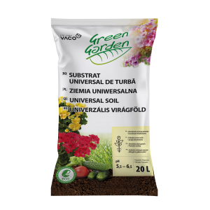 Substrat de turba Green Garden, pentru semanat si rasadit, 20 litri, Vaco